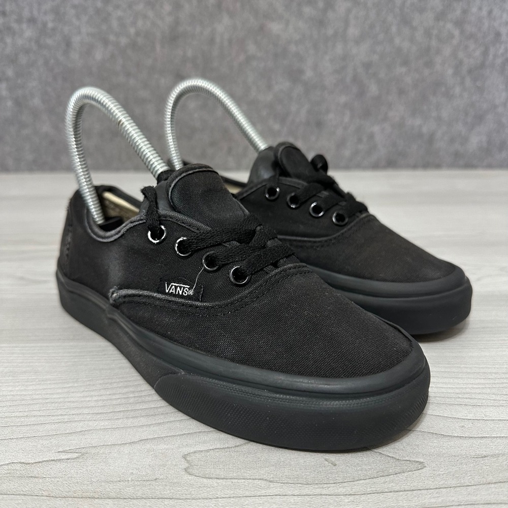 Vans Authentic Sneakers Women Size 5 Black Canvas‎ Low Top Skateboard Shoes